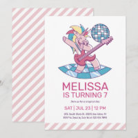 Unicorn Rockstar Gesang Rosa Kindergeburtstag