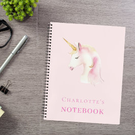 Unicorn-Rosa-Mädchen Notizbuch