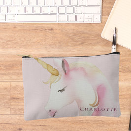 Unicorn-Rosa-Mädchen Zubehörtasche