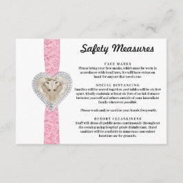 Unicorn-rosa-Spurenschutzmaßnahmen Begleitkarte