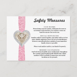 Unicorn-rosa-Spurenschutzmaßnahmen Begleitkarte