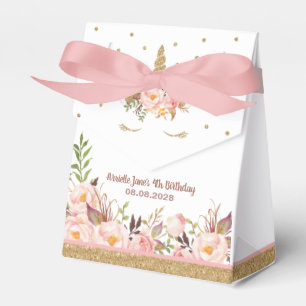 Unicorn-Rosa und Geschenkschachtel