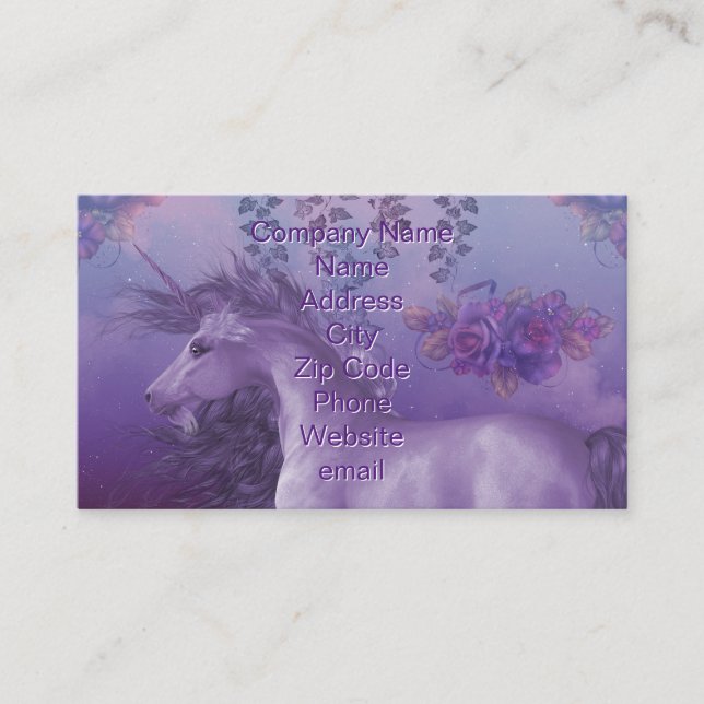 Unicorn Rose Herbst Visitenkarte (Vorderseite)