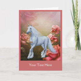 Unicorn Roses Fantasiekarte Karte