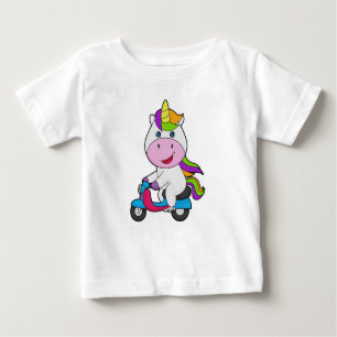 Unicorn Scooter Baby T-shirt