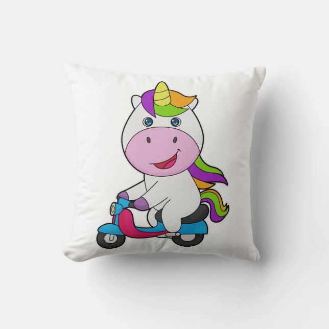Unicorn Scooter Kissen (Vorderseite)
