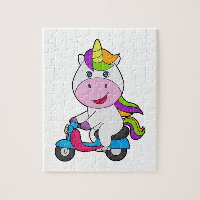 Unicorn Scooter Puzzle (Vertikal)