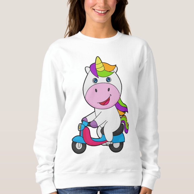 Unicorn Scooter Sweatshirt (Vorderseite)