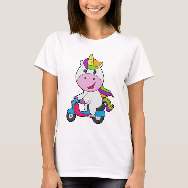Unicorn Scooter T-Shirt (Vorderseite)