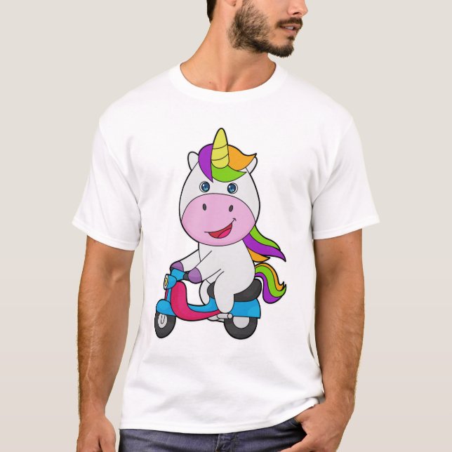 Unicorn Scooter T-Shirt (Vorderseite)