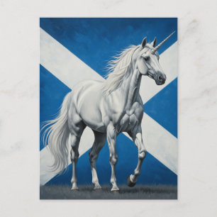 Unicorn Scotland Flag Postkarte