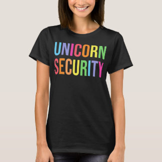 Unicorn Security Funny Birthday Girl Gifts Vater T-Shirt