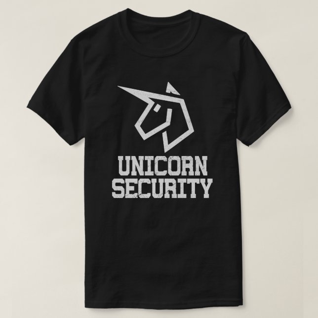 Unicorn Security Funny Easy Halloween Anzug Gift T-Shirt (Design vorne)