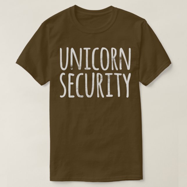UNICORN SECURITY Funny Lazy Halloween-Kostüm T-Shirt (Design vorne)