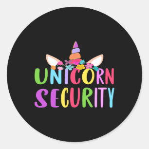 Unicorn Security Halloween Herbstkostümchen Erwach Runder Aufkleber