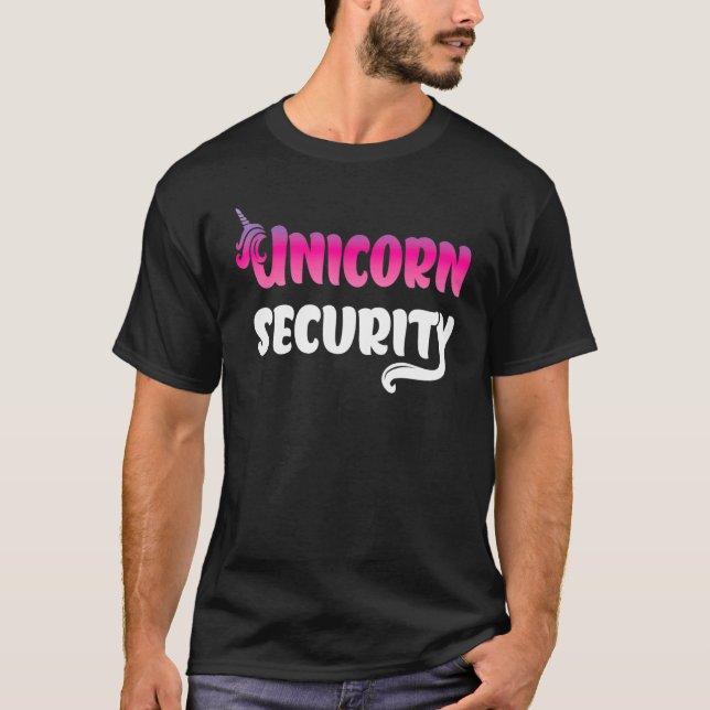 Unicorn Security Mama Vater Parent Halloween 2 T-Shirt (Vorderseite)