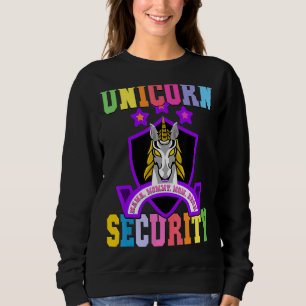 Unicorn Security Mother Abzeichen Mama Mommy Mama  Sweatshirt
