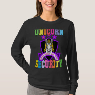Unicorn Security Mother Abzeichen Mama Mommy Mama T-Shirt