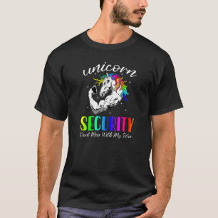 Unicorn Security nicht mit meiner Schwester Funny  T-Shirt