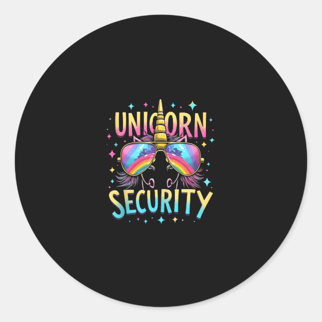 Unicorn Security Tank Top_6 Runder Aufkleber (Vorderseite)