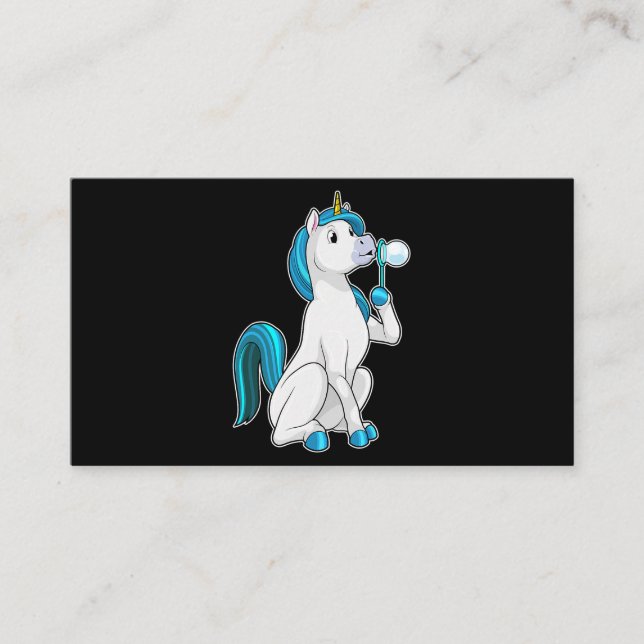 Unicorn-Seifenblasen Visitenkarte (Vorderseite)