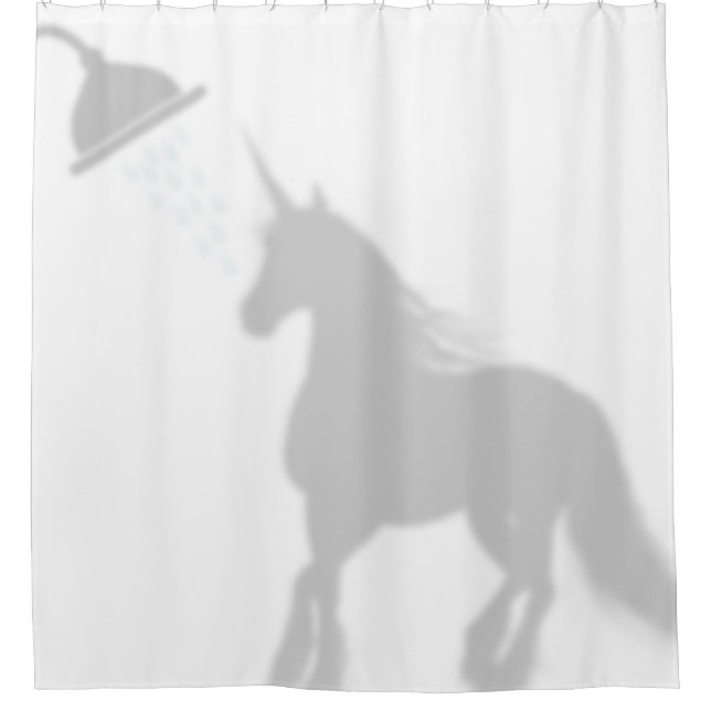 Unicorn Shadow Silhouette Shadow Buddies in Dusche Duschvorhang (Vorderseite)
