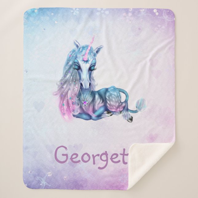 Unicorn Sherpa Blanket Sherpadecke (Vorderseite)