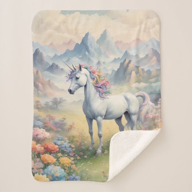Unicorn Sherpa Blanket Sherpadecke (Vorderseite)