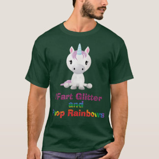 Unicorn Shirt I Furz Glitzer und Kack Rainbows T-