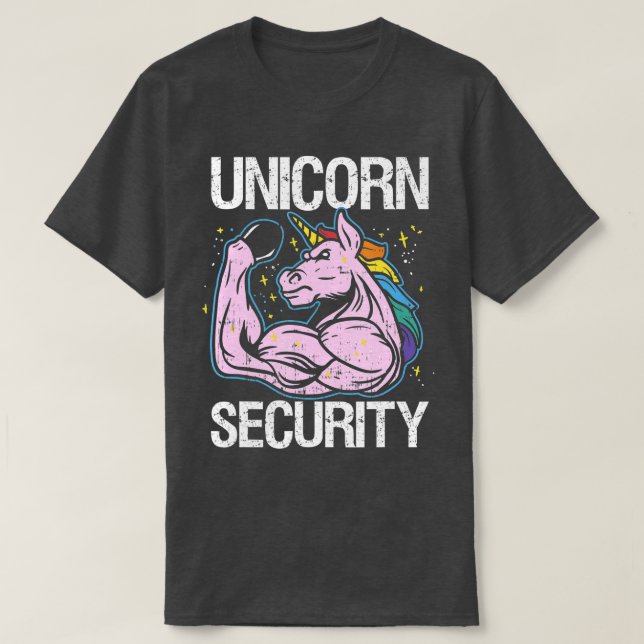 Unicorn Sicherheit Funny Costume Polizei Männer Fr T-Shirt (Design vorne)