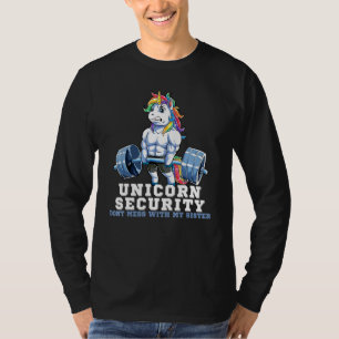 Unicorn-Sicherheit nicht mit meinem Schwesterbrude T-Shirt