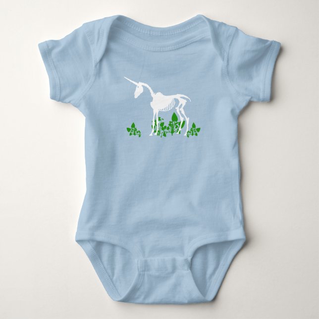 Unicorn Skeleton Baby Strampler (Vorderseite)