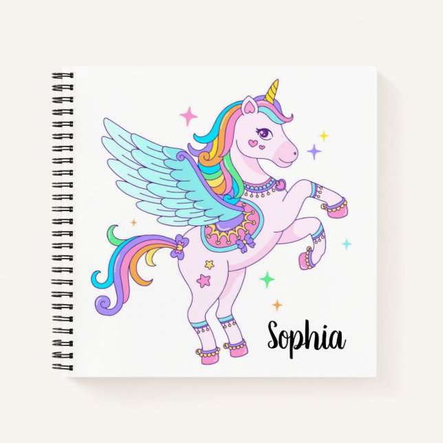 Unicorn Sketchbook Notebook Notizbuch (Vorderseite)