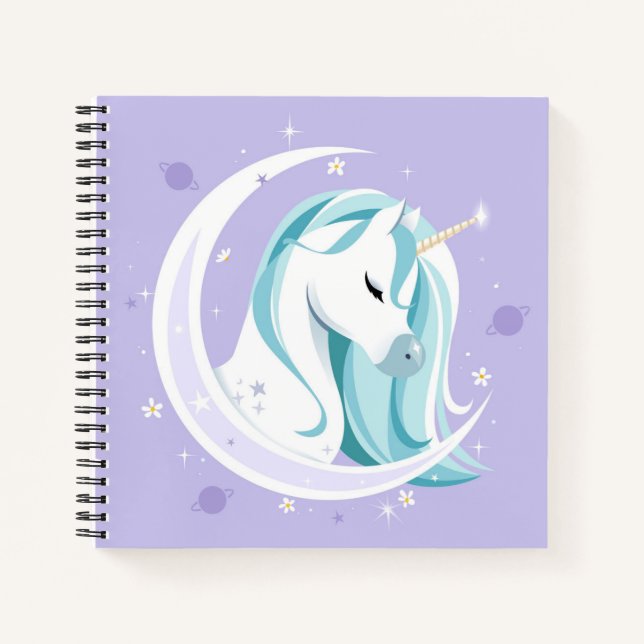 Unicorn Sketchbook Notebook Notizbuch (Vorderseite)