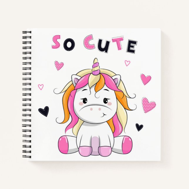 Unicorn Sketchbook Notebook Notizbuch (Vorderseite)