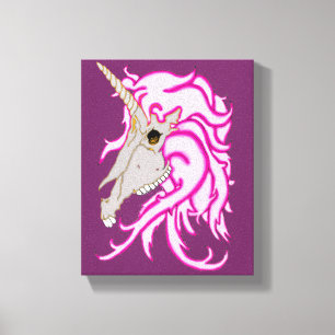 Unicorn Skull Leinwanddruck