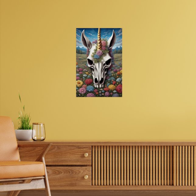 Unicorn Skull Poster (Wohnzimmer 2)