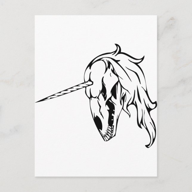 Unicorn Skull Postkarte (Vorderseite)