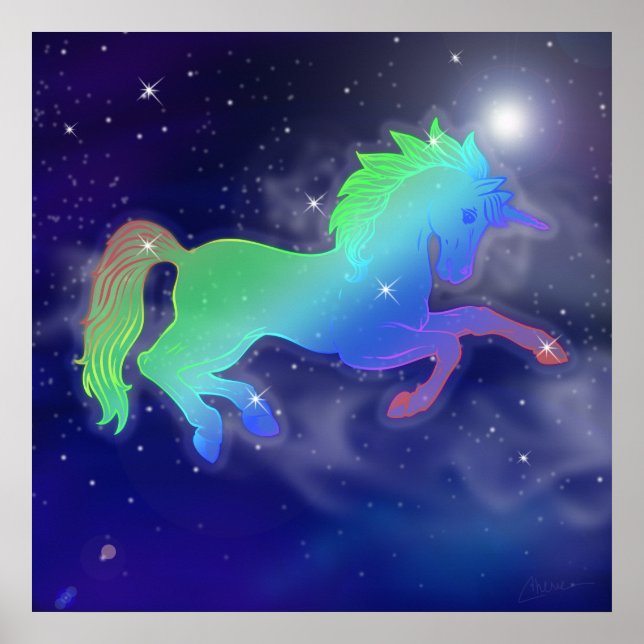 Unicorn Sky | Startnight Poster (Vorne)