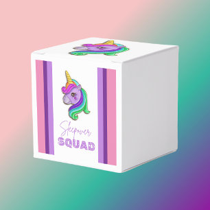 Unicorn Sleepover Squad Geburtstagsparty Geschenkschachtel