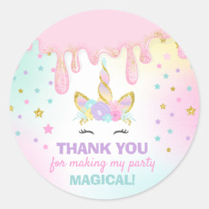 Unicorn Slime Party Fevor Tag Sticker Slime Party