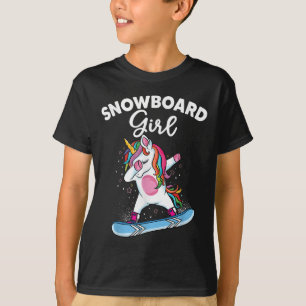 Unicorn Snowboarden Skifahren Klettern T-Shirt