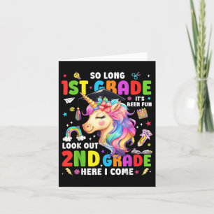 Unicorn so Long First Grade Abschluss 2. Klasse H Karte