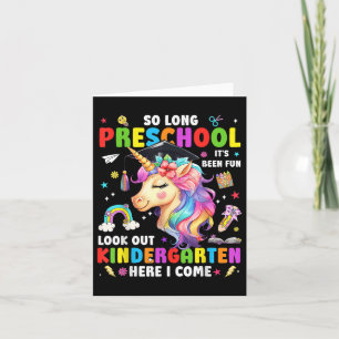Unicorn so Long Pre-K Abschluss Kindergarten hier Karte