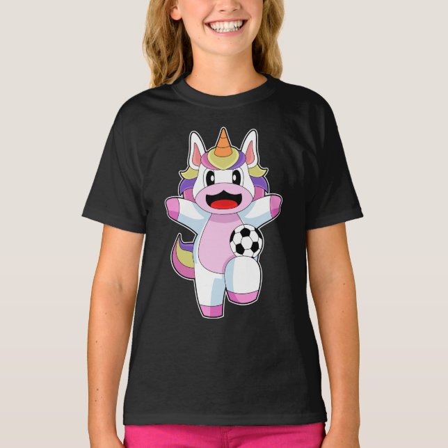 Unicorn Soccer Player Soccer T-Shirt (Vorderseite)