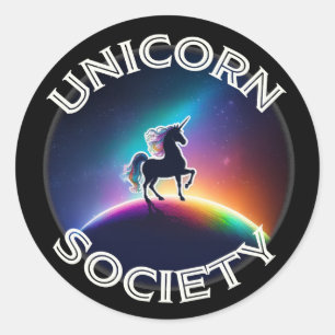 Unicorn Society Runder Aufkleber