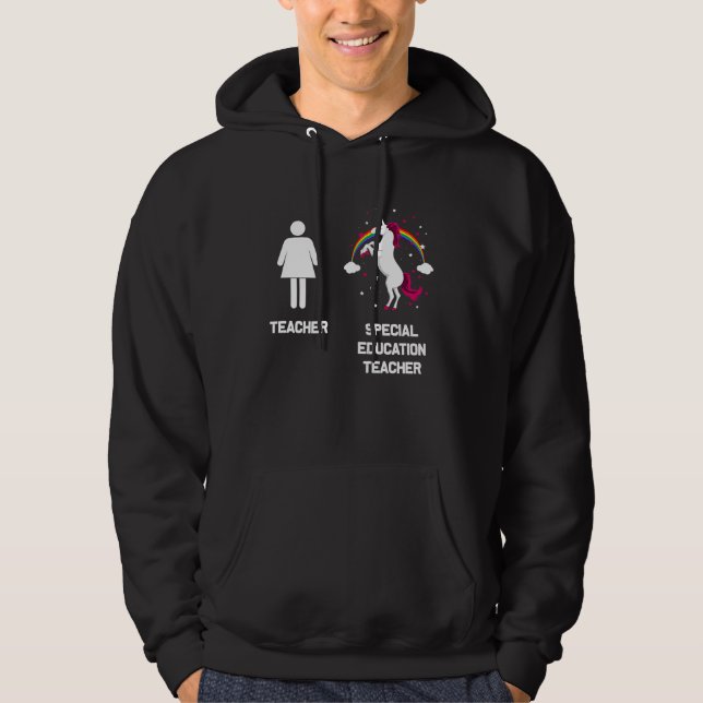 Unicorn Special Educator Teacher Back To School Hoodie (Vorderseite)
