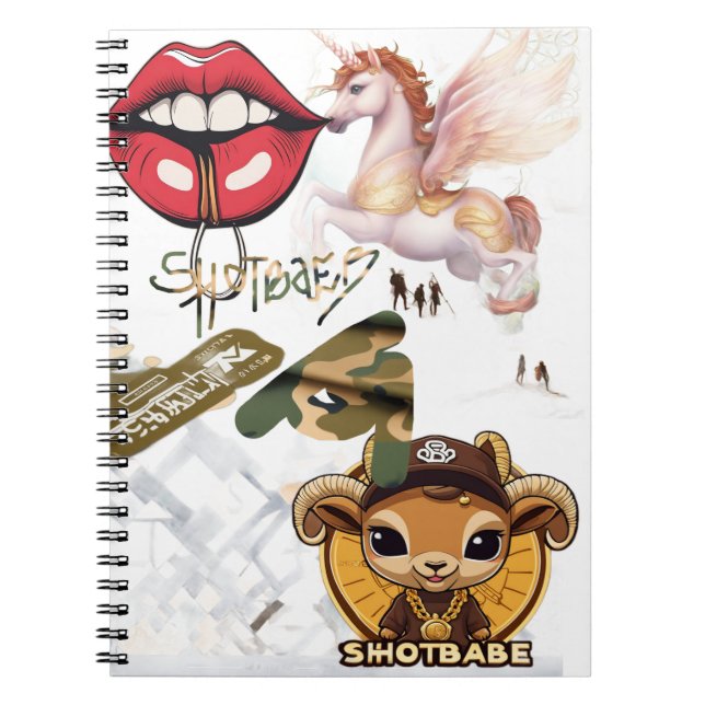 Unicorn Spiral Foto Notebook Notizblock (Vorderseite)