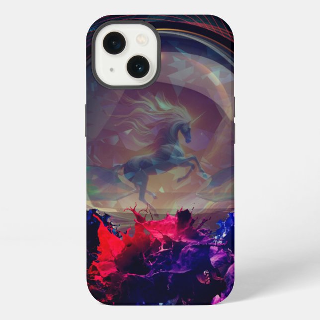 Unicorn Splash iPhone 13 Hülle (Rückseite)