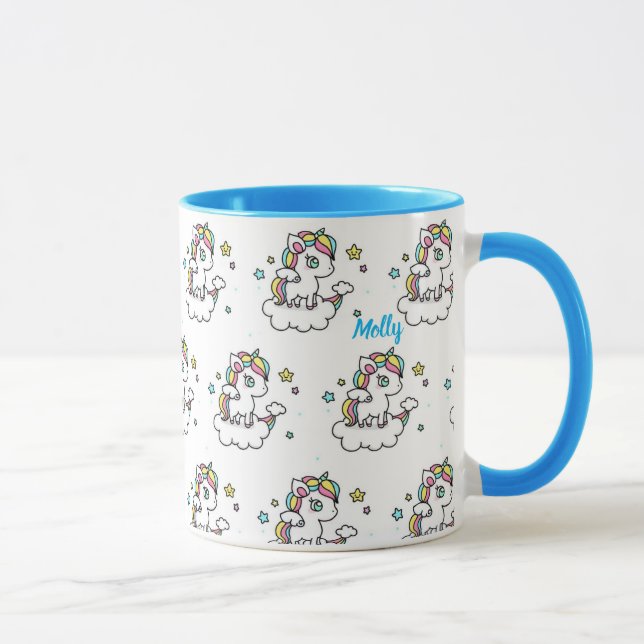 Unicorn Sprinkles Kawaii Niedlich Coffee Cup Gesch Tasse (Rechts)